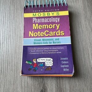 Mosby's Pharmacology Memory NoteCards